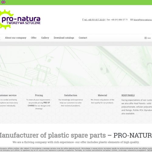 Elementy konstrukcyjne z tworzyw sztucznych