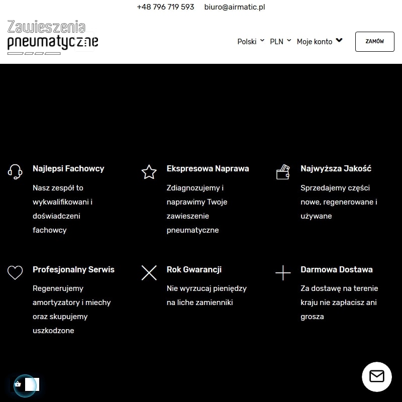 Kompresory zawieszenia oraz miechy pneumatyczne