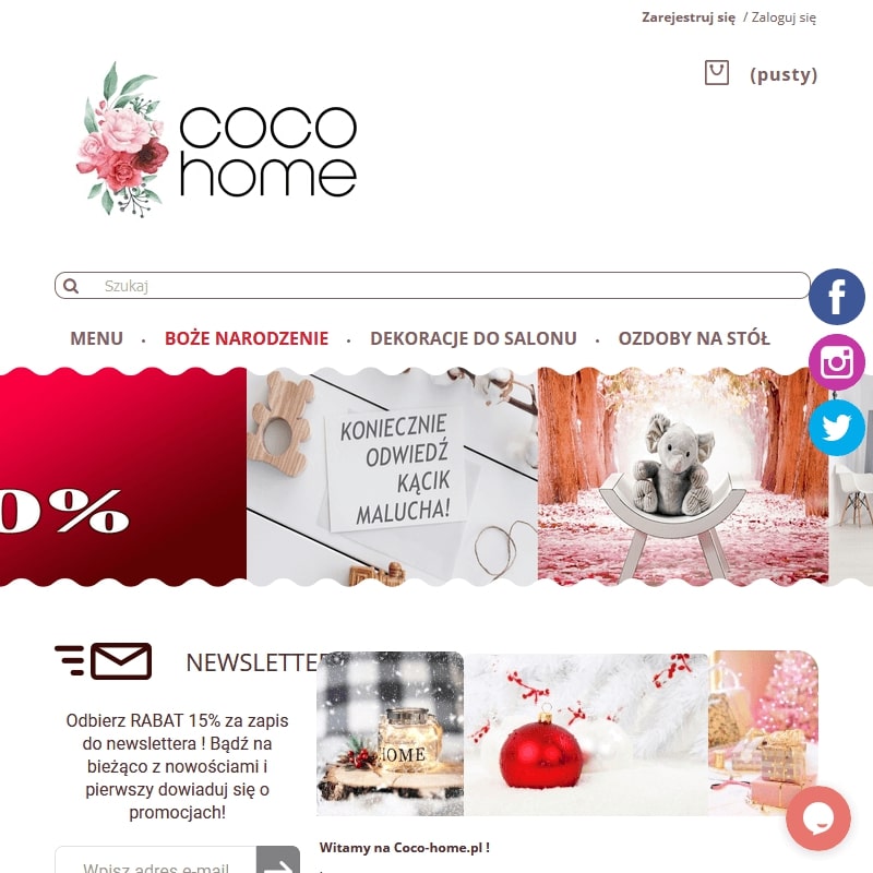 Sklep internetowy z dekoracjami do domu