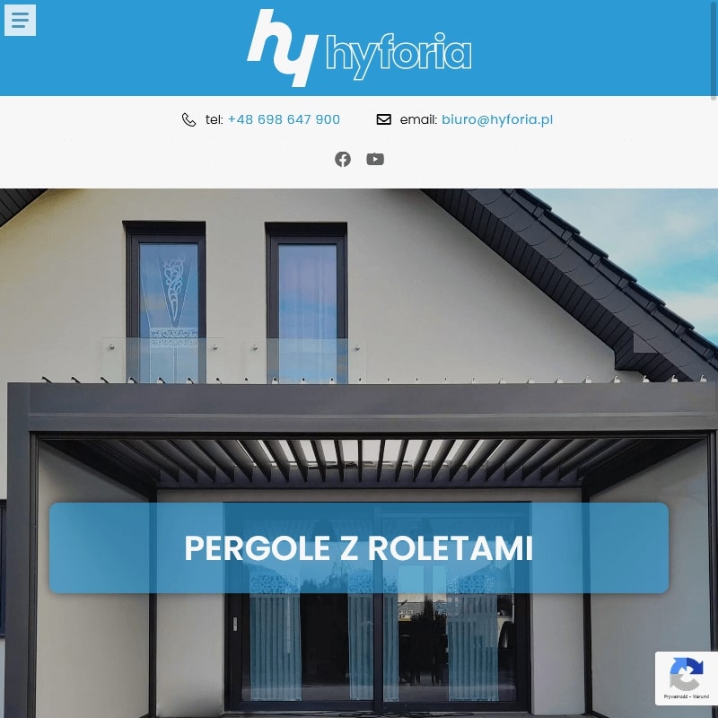 Rolety zewnętrzne, pergola i markiza tarasowa