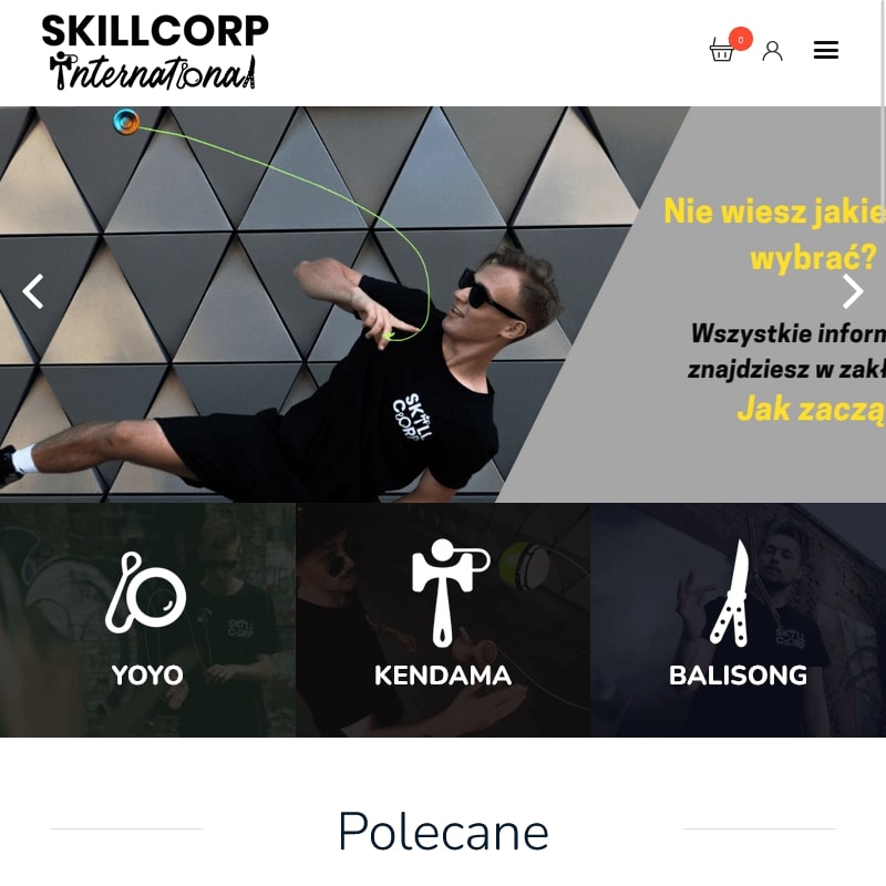 Metalowe jojo i nóż motylkowy