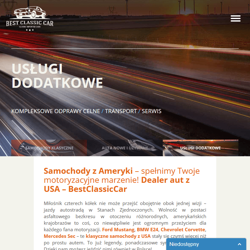 Importer aut z Kanady i USA