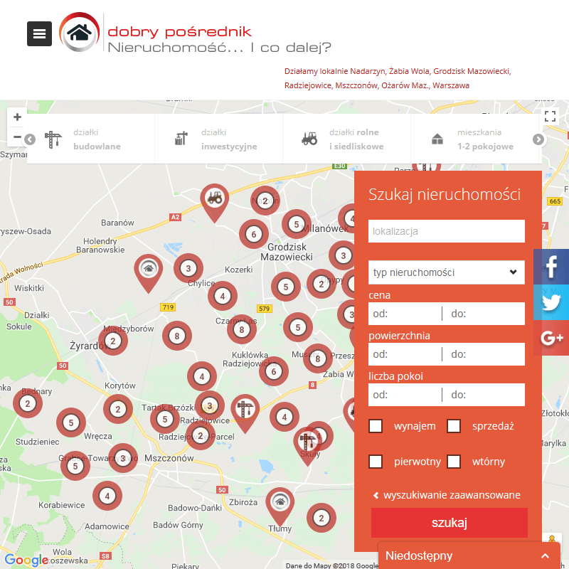 Działki inwestycyjne - Wręcza