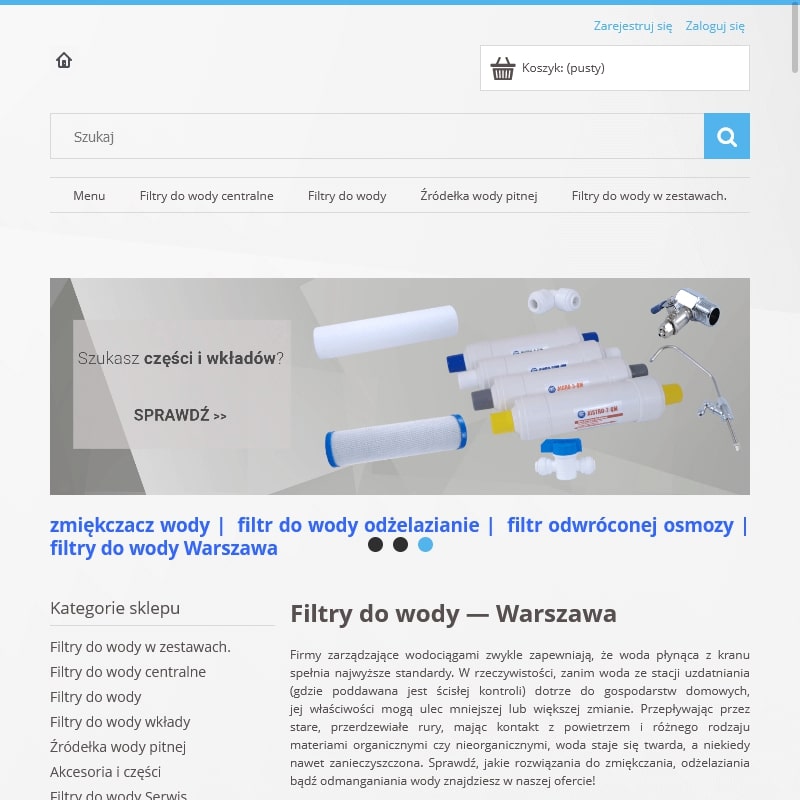 Filtry narurowe, piankowe i sznurkowe