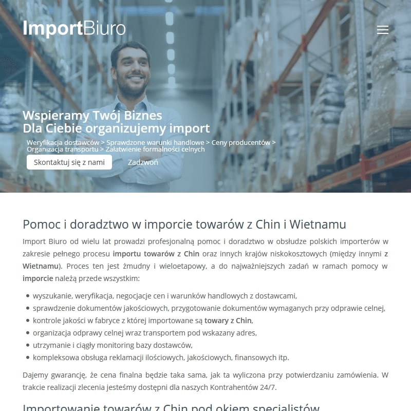 Import maszyn i towarów z Chin oraz Wietnamu