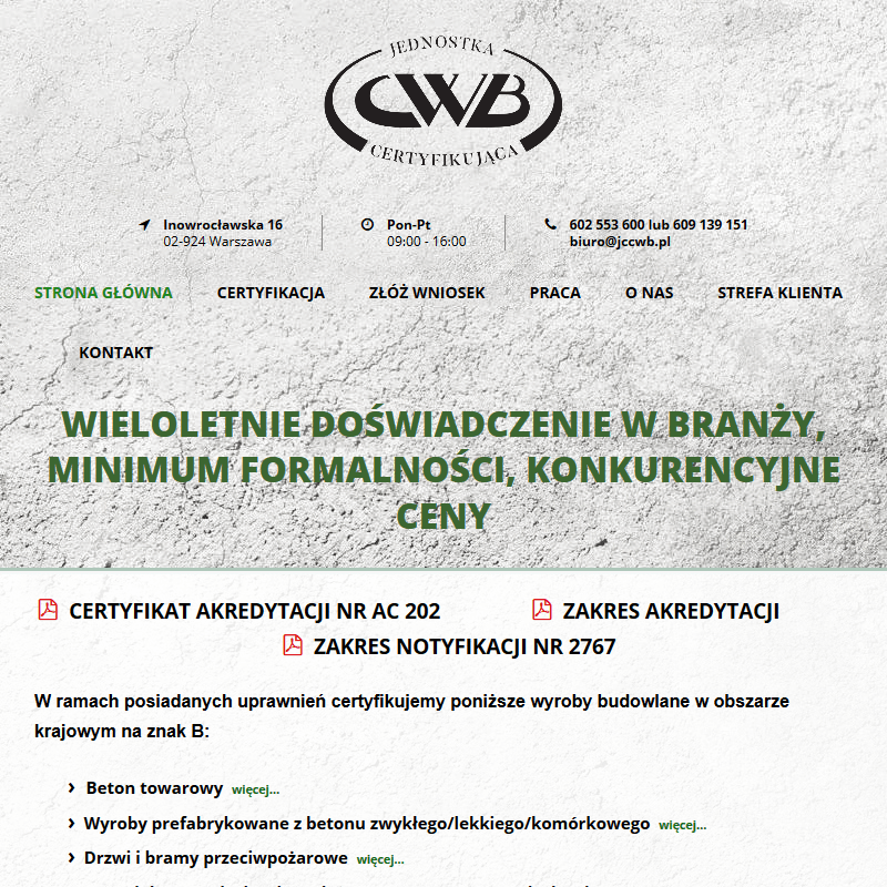 Certyfikacja - Warszawa