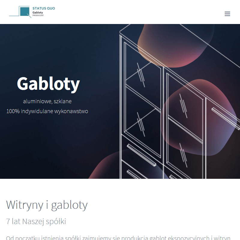 Gabloty przyścienne, szklane parawany i ścianki ekspozycyjne