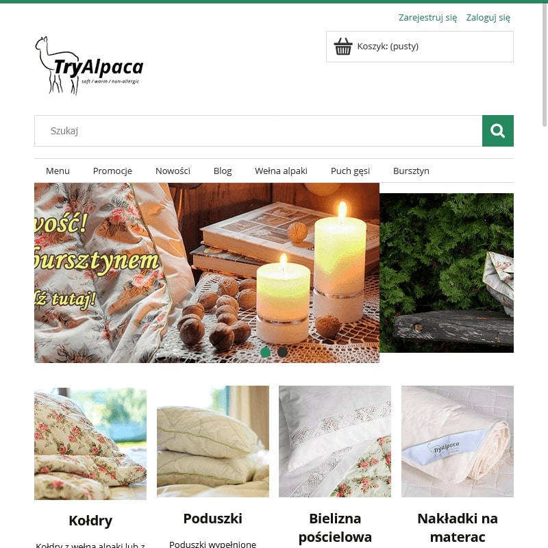 Kołdry z wypełnieniem z włókna alpaki